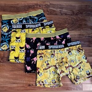💛SpongeBob SquarePants Boxer Briefs - 4 Pair